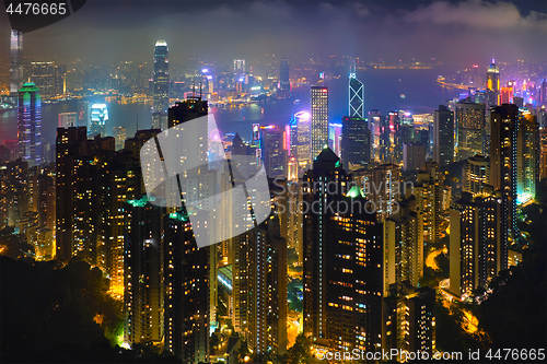 Image of Hong Kong skyscrapers skyline cityscape view