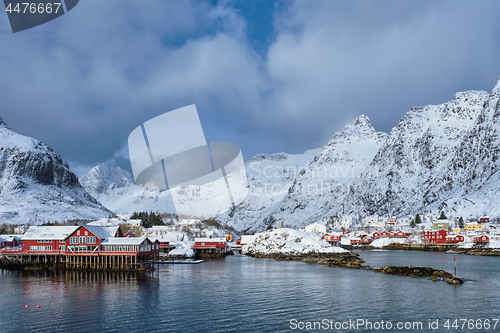 Image of \"A\" village on Lofoten Islands, Norway