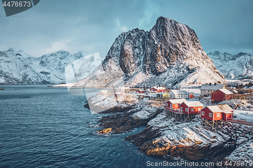 Image of Hamnoy fishing village on Lofoten Islands, Norway