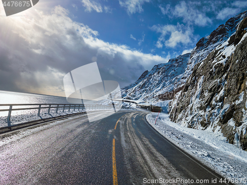 Image of Road in Norway in winter