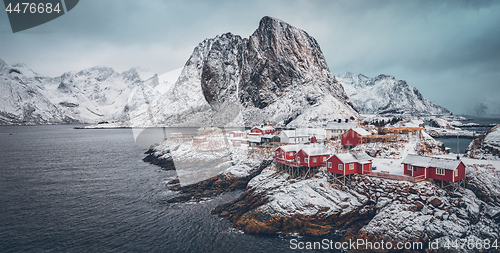 Image of Hamnoy fishing village on Lofoten Islands, Norway 