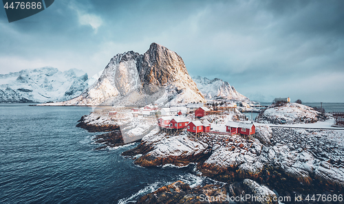 Image of Hamnoy fishing village on Lofoten Islands, Norway