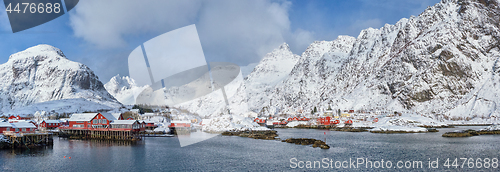 Image of \"A\" village on Lofoten Islands, Norway