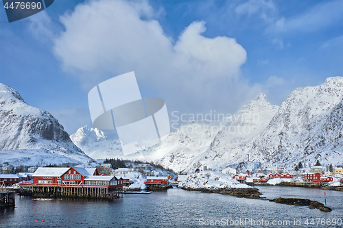 Image of \"A\" village on Lofoten Islands, Norway