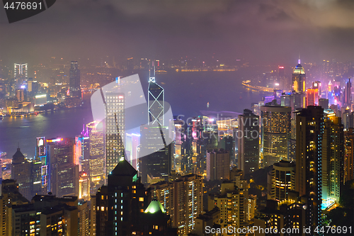 Image of Hong Kong skyscrapers skyline cityscape view