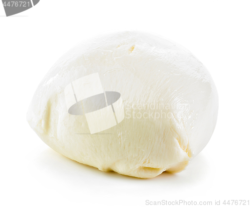 Image of Mozzarella cheese on white background