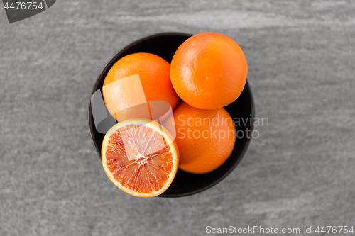 Image of close up of fresh juicy blood oranges