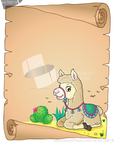 Image of Llama theme parchment 4