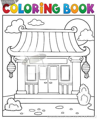 Image of Coloring book Chinese temple theme 1
