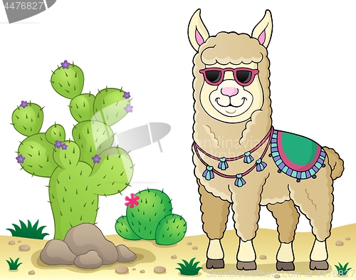 Image of Llama with sunglasses theme image 3