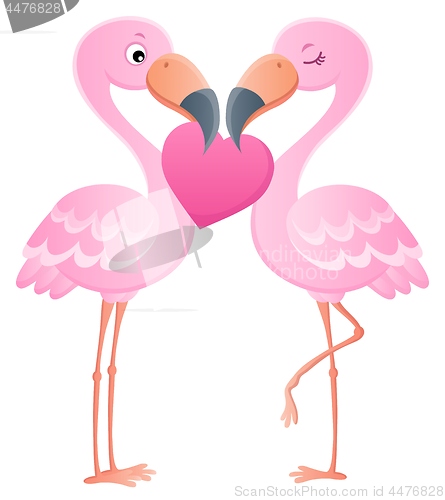 Image of Valentine flamingos topic image 7