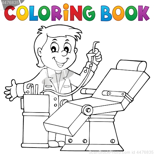 Image of Coloring book dentist theme 1