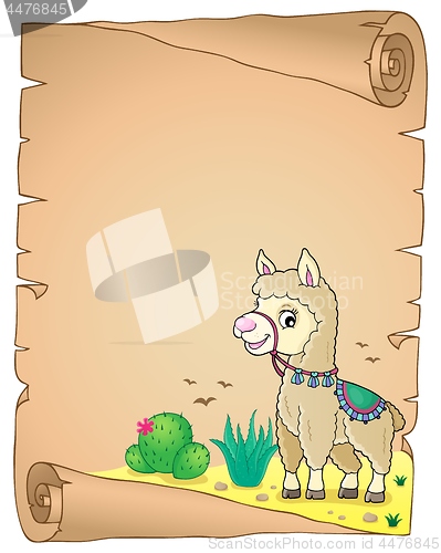 Image of Llama theme parchment 3