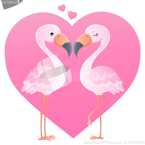 Image of Valentine flamingos topic image 4