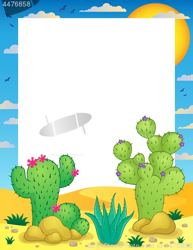 Image of Frame with cactus thematics 1