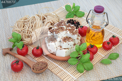 Image of Vegan Food with Tofu Bean Curd