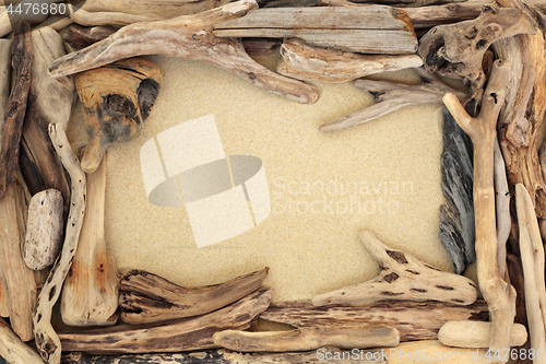 Image of Abstract Driftwood Background Border