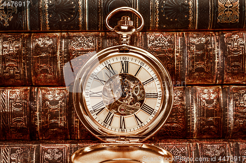 Image of Close up on vintage clock