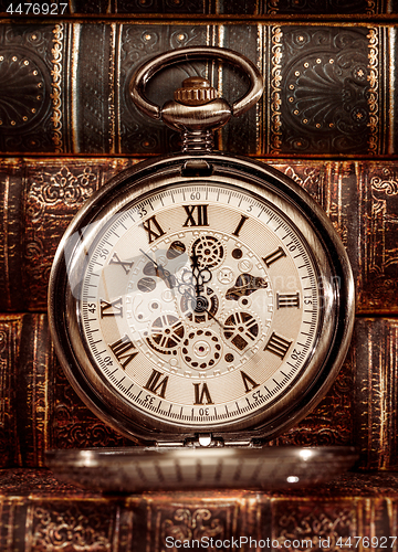 Image of Close up on vintage clock