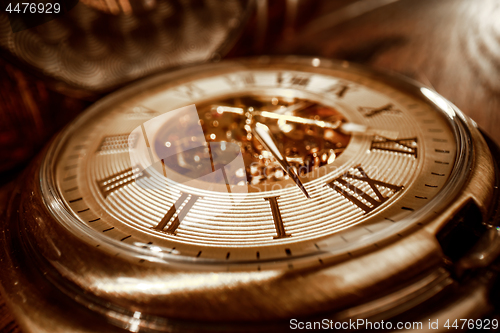 Image of Close up on vintage clock