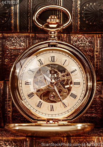 Image of Close up on vintage clock