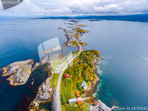 Image of Atlantic Ocean Road aerial photography.