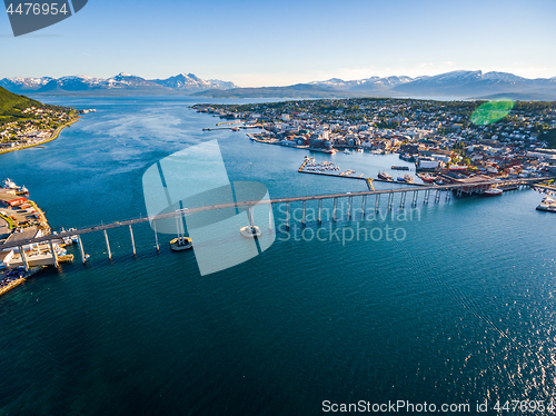 Image of Bridge of city Tromso, Norway