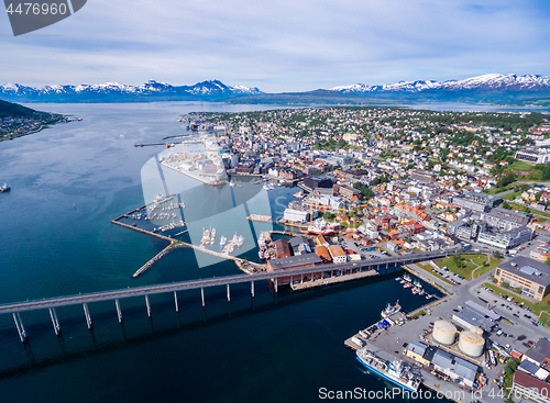 Image of Bridge of city Tromso, Norway