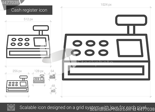 Image of Cash register line icon.