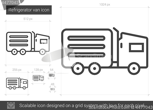 Image of Refrigerator van line icon.