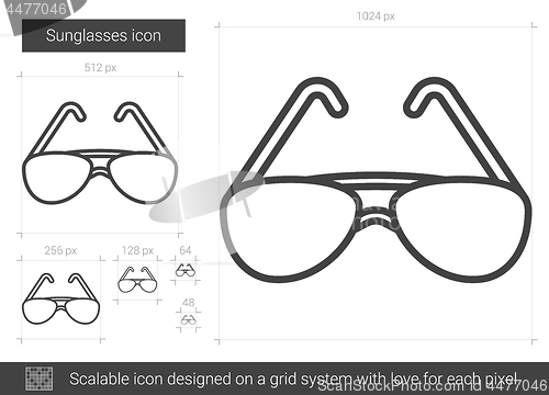 Image of Sunglasses line icon.