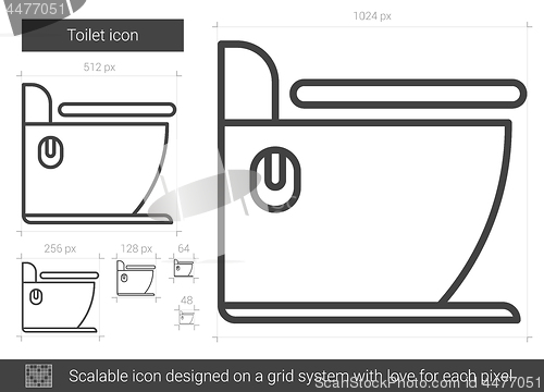 Image of Toilet line icon.