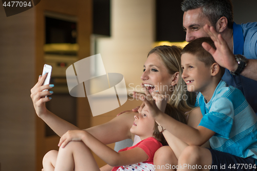 Image of Family having fun at home