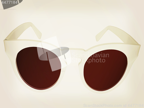 Image of Cool metal sunglasses. 3d illustration. Vintage style