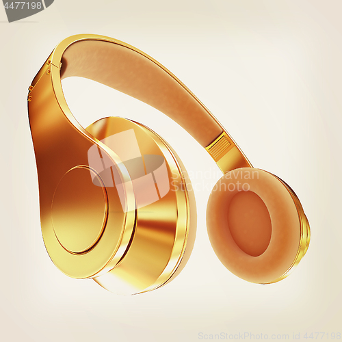 Image of Best headphone icon. 3d illustration. Vintage style