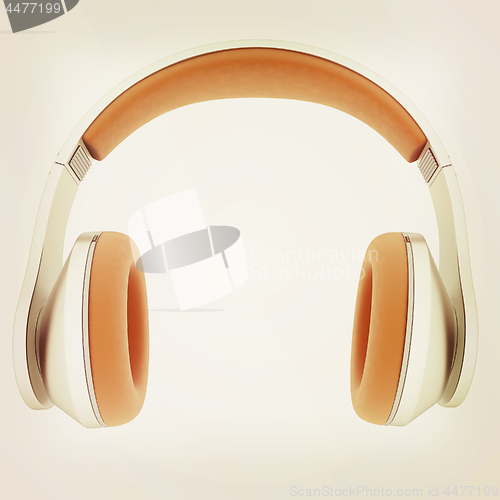 Image of Best headphone icon. 3d illustration. Vintage style