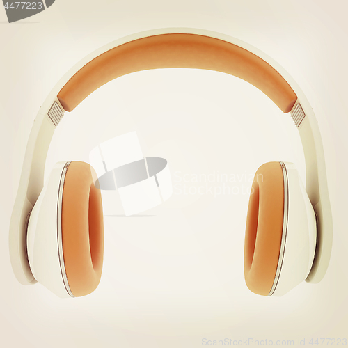 Image of Best headphone icon. 3d illustration. Vintage style