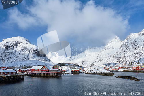 Image of \"A\" village on Lofoten Islands, Norway