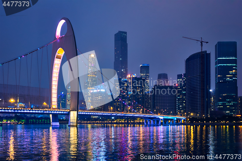 Image of Guangzhou skyline. Guangzhou, China