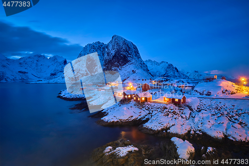 Image of Hamnoy fishing village on Lofoten Islands, Norway