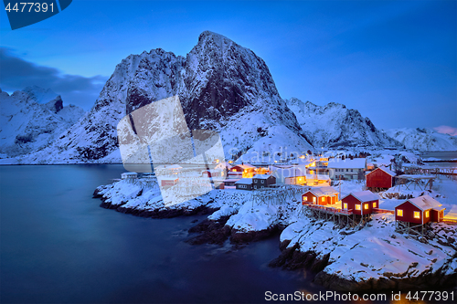 Image of Hamnoy fishing village on Lofoten Islands, Norway