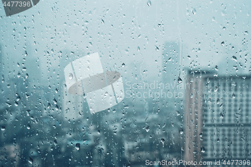 Image of Rain drops on window