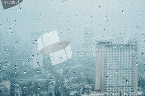 Image of Rain drops on window