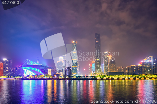Image of Guangzhou skyline. Guangzhou, China
