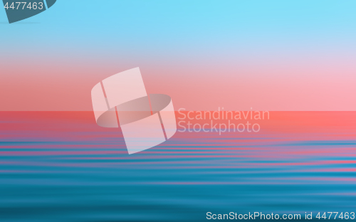 Image of Abstract Motion Blurred Blue With Pink Seascape Background