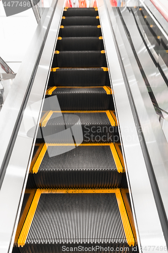 Image of close up of escalator