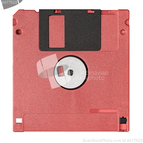 Image of Standard blue floppy disk isolated on white background.