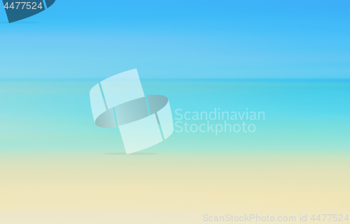 Image of Abstract Motion Blurred Summer Seascape Background Of Sunny Beac