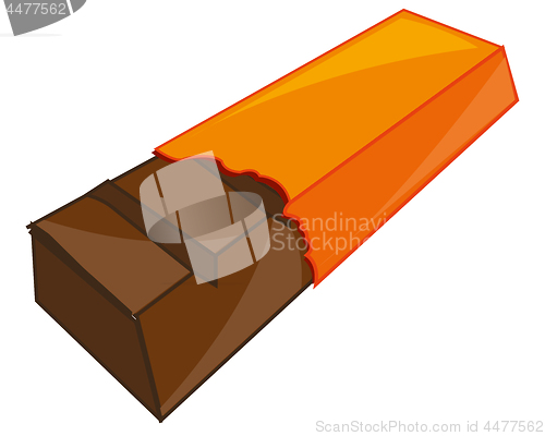 Image of Chocolate in cover on white background is insulated