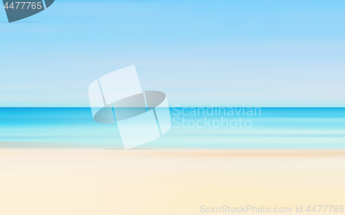 Image of Abstract Motion Blurred Seascape Background Of Summer Sunny Beac